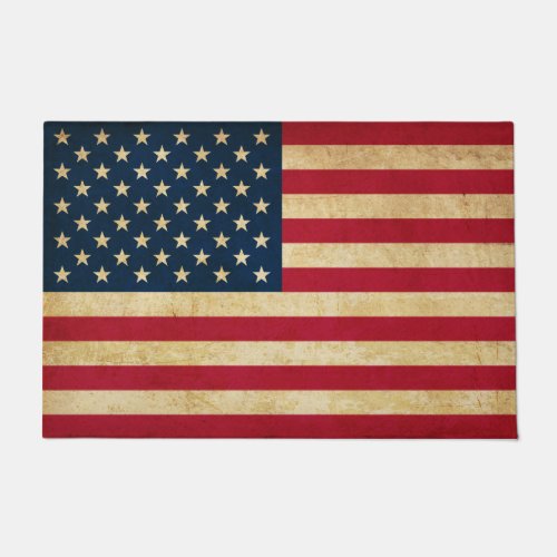 Original Vintage Patriotic Flag United States Doormat