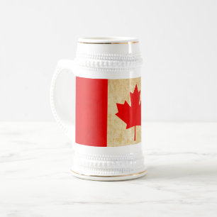 Original Vintage Patriotic National Flag of CANADA Beer Stein