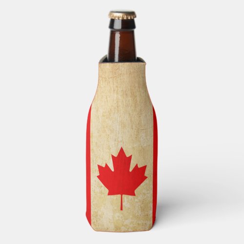 Original Vintage Patriotic National Flag of CANADA Bottle Cooler