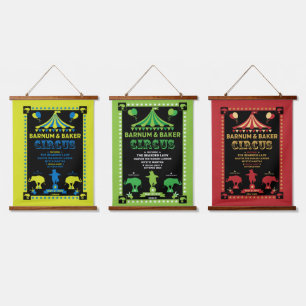 Original Vintages Inspired Circus Art Hanging Tapestry