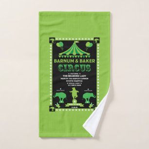 Original Vintages Inspired Circus   Bath Towel Set