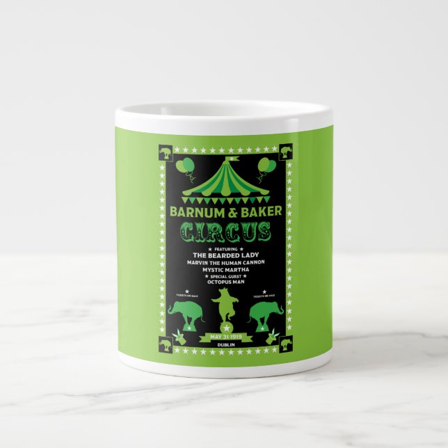 Original Vintages Inspired Circus   Giant Coffee Mug (Front)