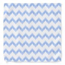 original watercolor blue chevron zigzag bandana