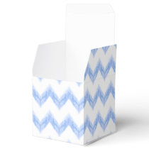 original watercolor blue chevron zigzag favor boxes