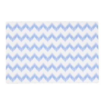 original watercolor blue chevron zigzag placemat