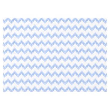original watercolor blue chevron zigzag tablecloth