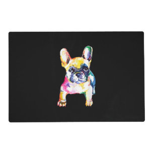 Original Watercolor Hand French Bulldog Gift Placemat