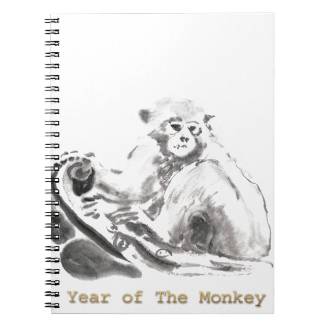 Original Watercolor Monkey Year 2016 Notebook (Front)