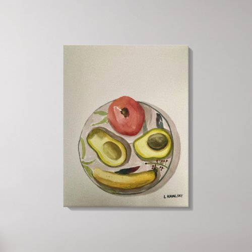 Original Watercolor Painting âœLove My Fruitâ Canvas Print