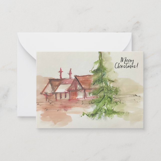 Original watercolor sketch  note card (Front)