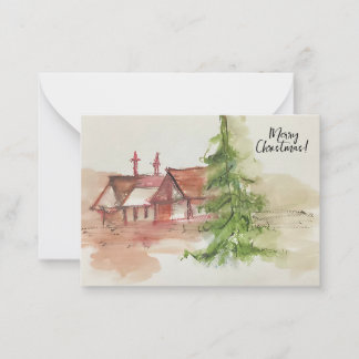 Original watercolor sketch  note card