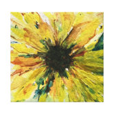 Watercolor Sunflower Canvas Print