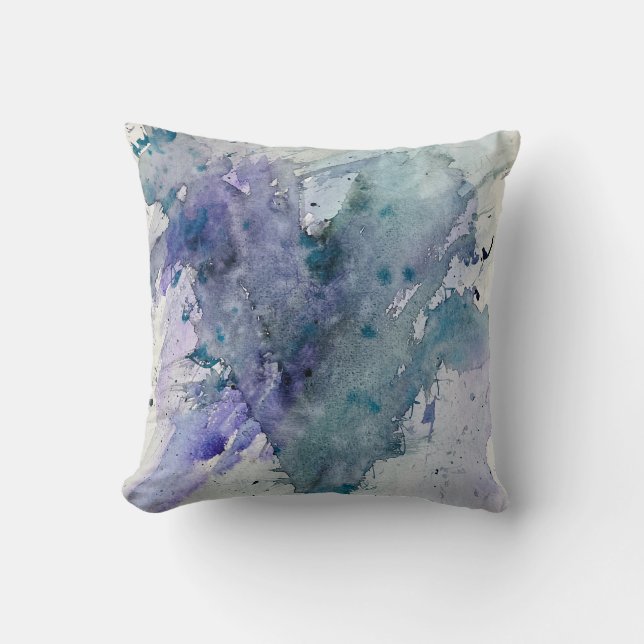 Original Watercolor Throw Pillow (Front)