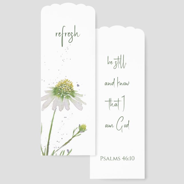 Original Watercolor Wildflower Custom Bible Verse Bookmarks (Front & Back)