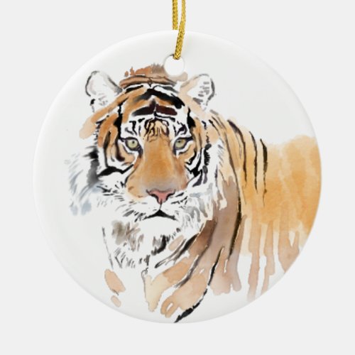 Original Watercolors Tiger Year 2022 personalized Ceramic Ornament