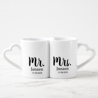 Original wedding gift to coffee lovers mug set