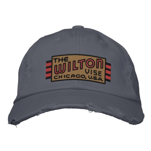 Original Wilton Vise Logo Distressed Hat (Front)