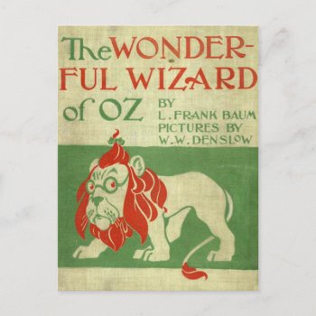 Original Wizard Of Oz Cover Postcard by spaceycasey at Zazzle