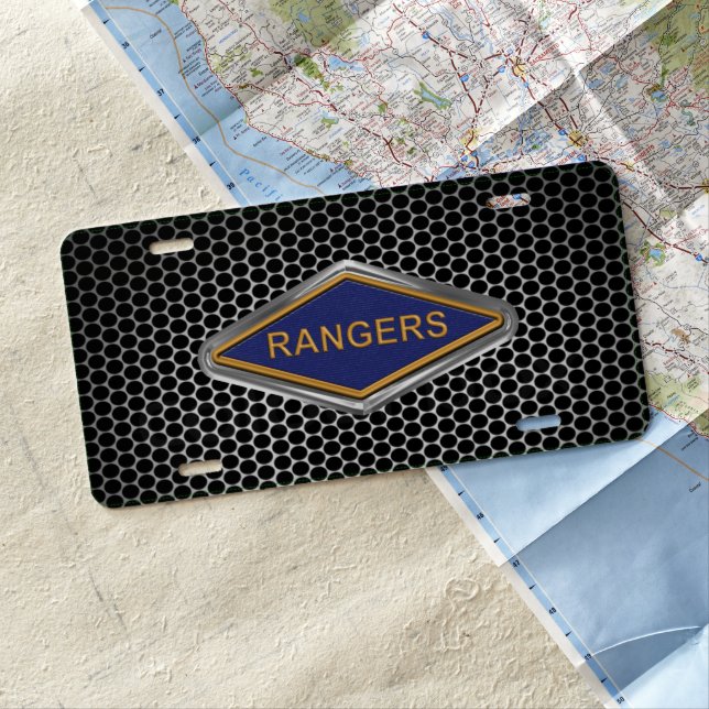 Original WWII Ranger Regiment  License Plate (In Situ)