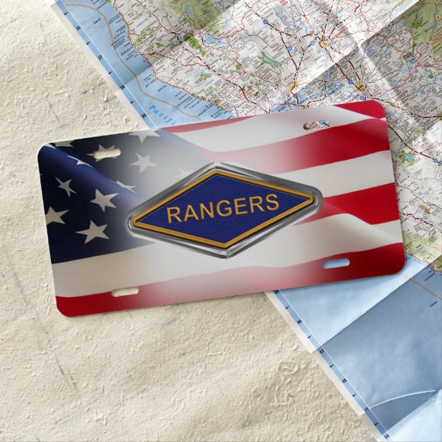 Original WWII Ranger Regiment License Plate (In Situ)