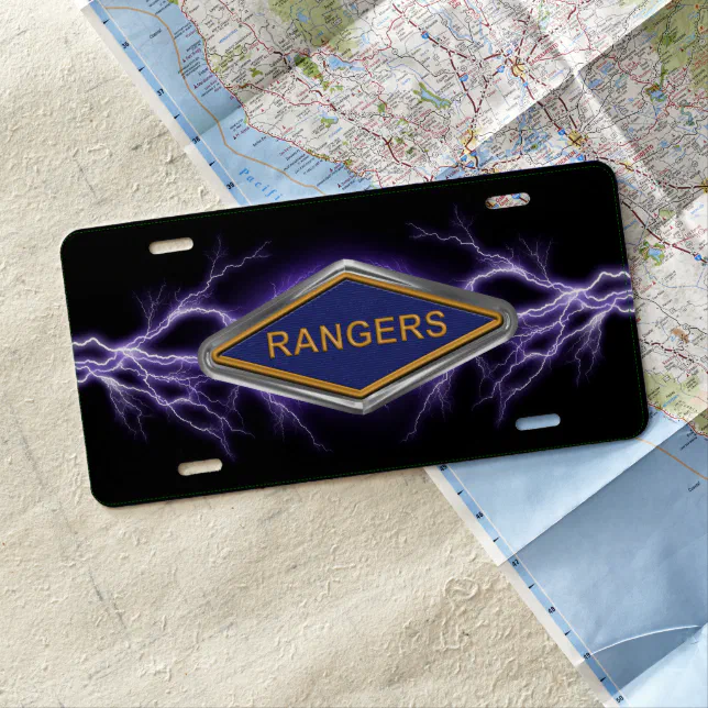 Original WWII Ranger Regiment Lightning License Plate | Zazzle