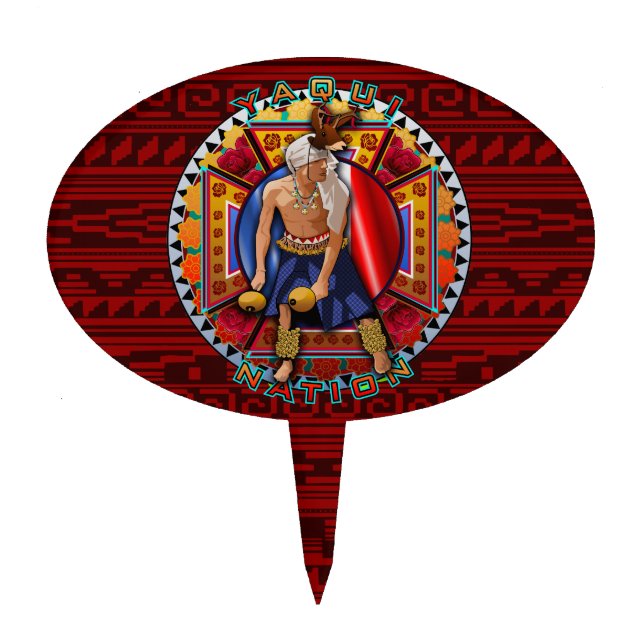 Original Yaqui Nation Deer Dancer Cake Topper (Front)