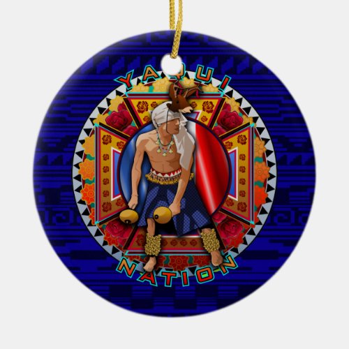 Original Yaqui Nation Deer Dancer Ceramic Ornament