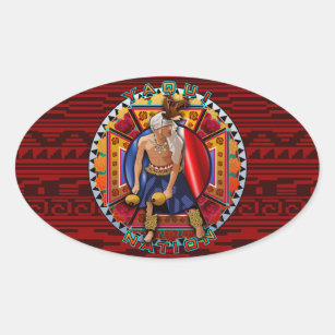 Original Yaqui Nation Deer Dancer Oval Sticker