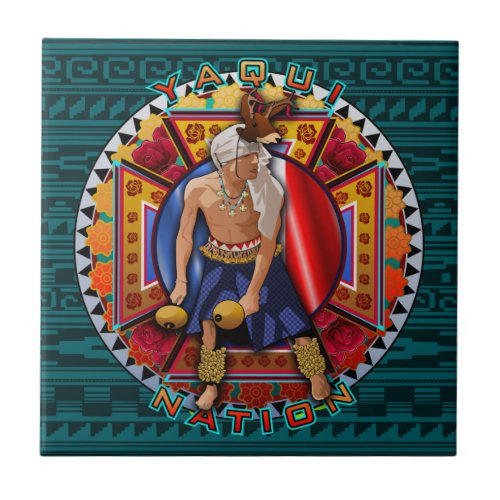 Original Yaqui Nation Deer Dancer Tile