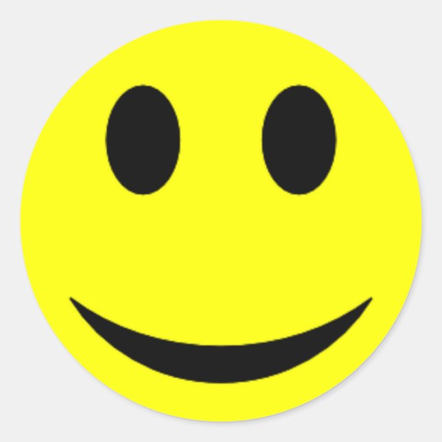 Original Yellow Face Classic Round Sticker (Front)
