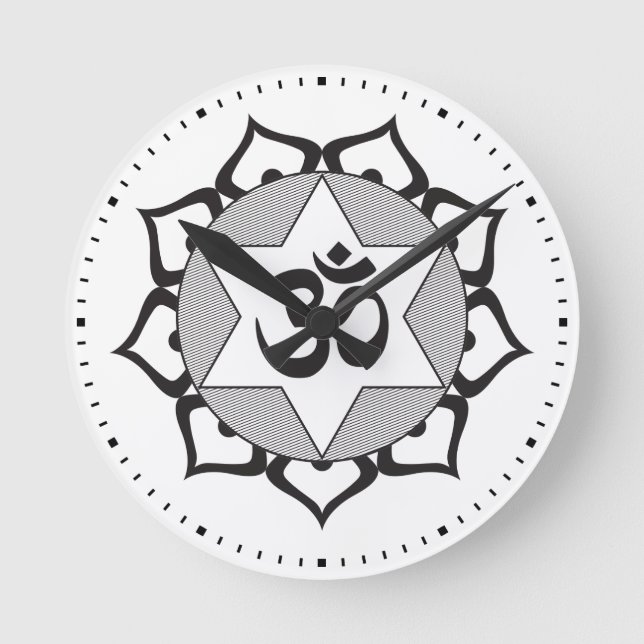 Original Yoga OM Symbol Round Clock (Front)