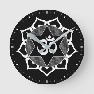 Original Yoga OM Symbol Round Clock