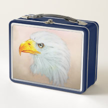 Orignal vintage art metal lunch box - Eagle