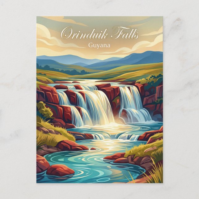 Orinduik Falls Guyana Postcard (Front)