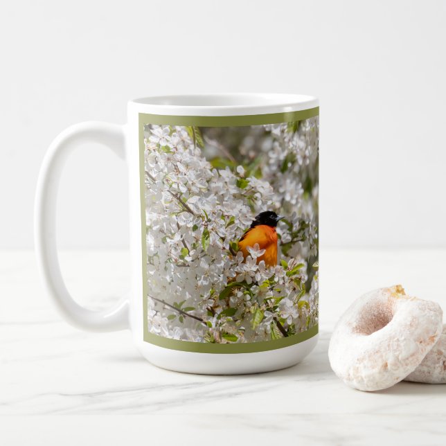 Oriole And Dogwood Coffee Mug (With Donut)