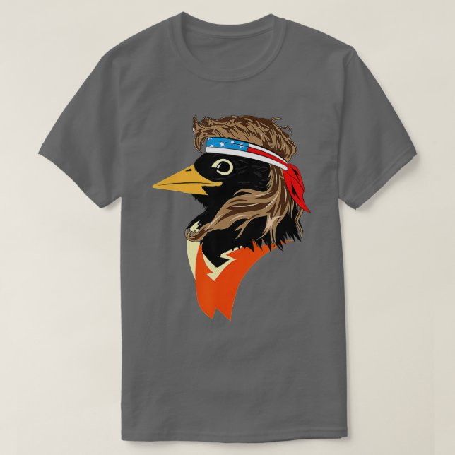 Oriole Bird American Hero Funny  Trendy  T-Shirt (Design Front)