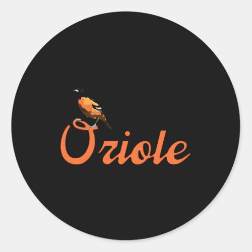 Oriole Bird Baltimore Favorites Classic Round Sticker