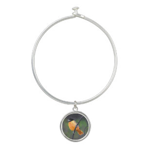 Oriole Painting - Original Bird Art Bangle Bracelet