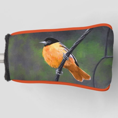 Oriole Painting _ Original Bird Art Golf Head Cover