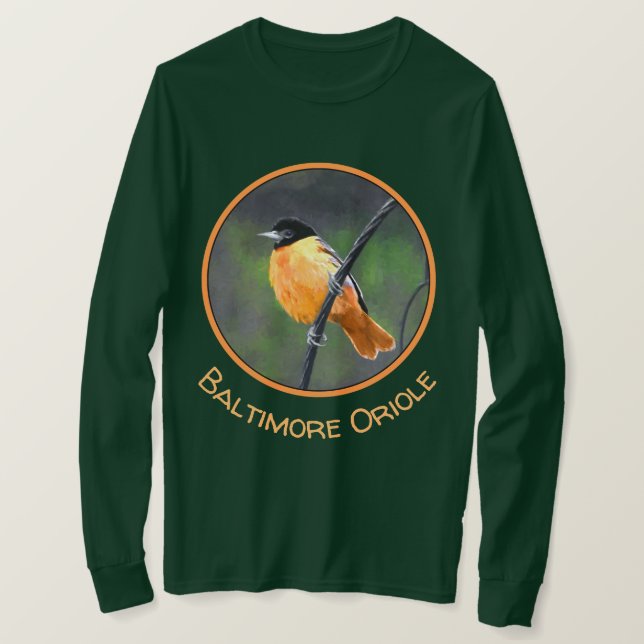 Oriole Painting - Original Bird Art T-Shirt (Design Front)