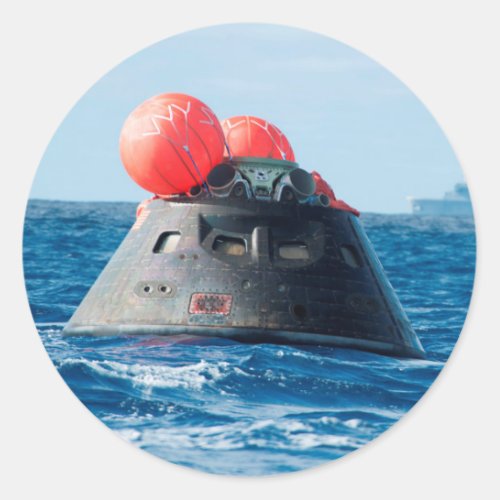 Orion Capsule Spacecraft Ocean Recovery Classic Round Sticker