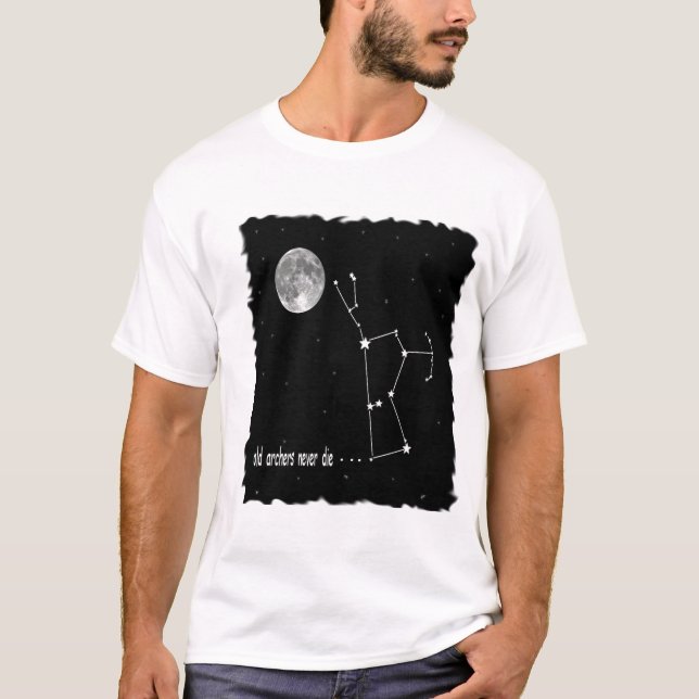 Orion constellation with full moon T-Shirt (Front)