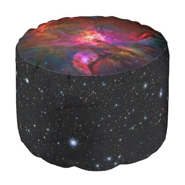 Orion Nebula and Trapezium Stars Pouf (Angled Front)