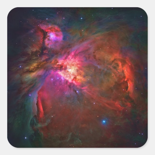 Orion Nebula and Trapezium Stars Square Sticker (Front)