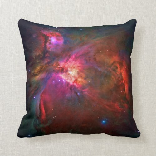 Orion Nebula and Trapezium Stars Throw Pillow