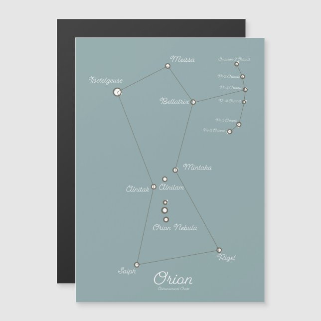 Orion Nebula Astronomical Chart (Front/Back)
