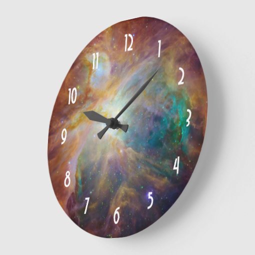 Orion Nebula Astronomy Photo Large Clock | Zazzle