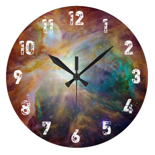Orion Nebula Celestial Space Photo Large Clock | Zazzle.com