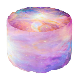 Orion Nebula Colorful Pink Purple Pouf