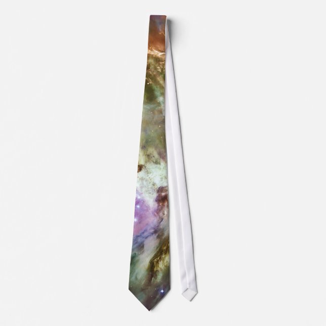 Orion Nebula Composition from Hubble and Spitzer Neck Tie (Front)